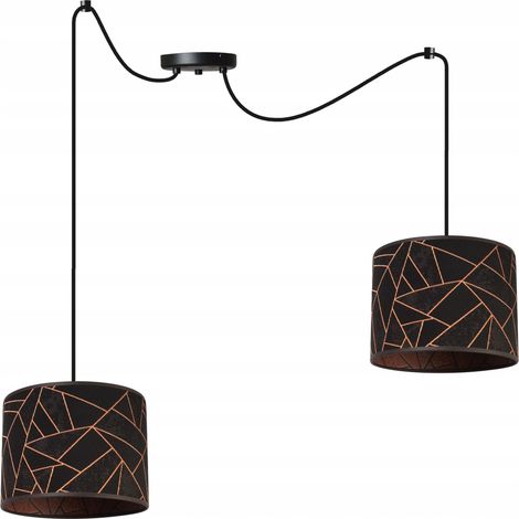 LAMPADA A SOSPENSIONE, PARALUME A FORMA DI RAGNO, RAME