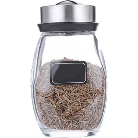 Pot à épices avec fermeture intelligente - Pots de cuisine standard en plastique transparent (1/5)