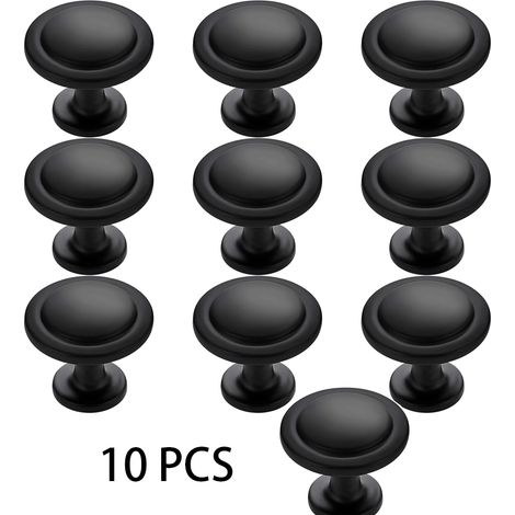Lot de 10 boutons de porte pour meubles de cuisine, 1-1/4 po, boutons de tiroir, boutons de commode