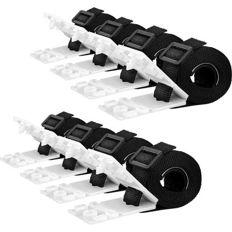 Set de 8 Sangles de Maintien pour Film de Piscine, Sangles et Clips de Fixation pour Les enrouleurs Accessoires de Rechange pour système denrouleurs Mobiles, bâches et couvertures de Piscine (1/5)