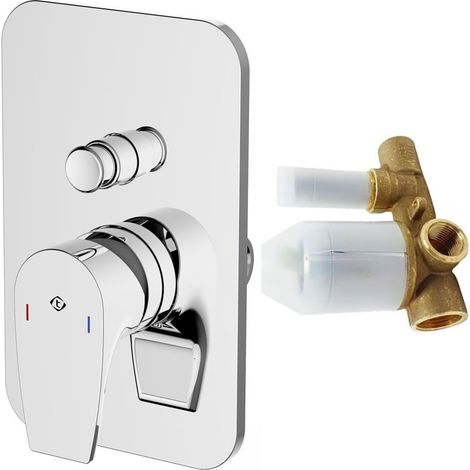 MISCELATORE DOCCIA INCASSO CON DEVIATORE BING - Completo -Cromo (1/3)