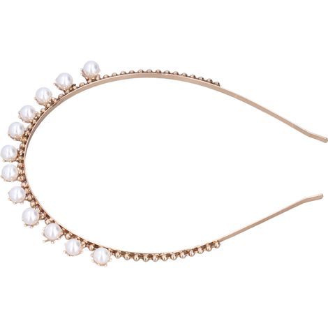 Perles Imitation Serre-tête Flexible et Élégant, Accessoire Cheveux Pratique, Bandeau Fin et Chic, Bonne Élasticité, Ornement Exquis (1/5)