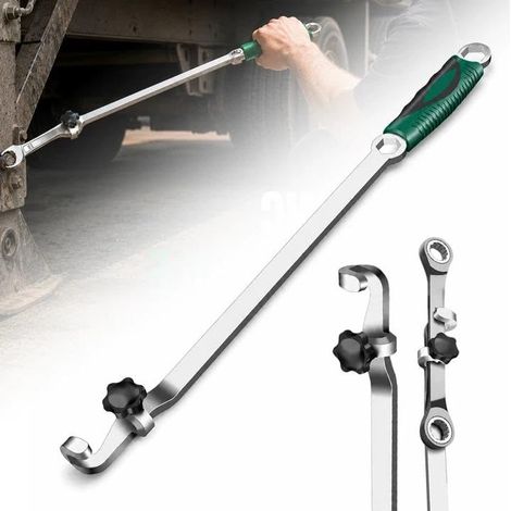 Rallonge pour Clé à Molette Rallonge,40cm Rallonge de Clé,Extension de Clé Universelle,Clé à Molette de Meuleuse,D'angle avec Douille Hexagonale,Outil d'extension (1/5)