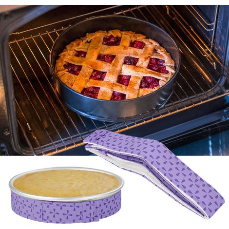Sangle de protection pour moule et plaque de cuisson à gâteau en coton polyester violet 88x3,7 cm 20 g pour boulangerie et maison 1 pièce (1/5)