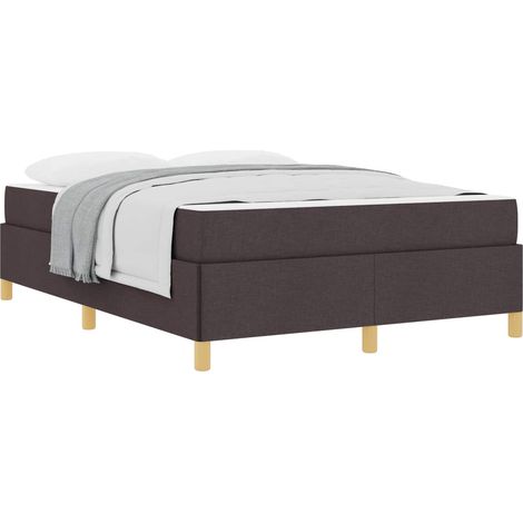 Maison Exclusive - Struttura del letto Marrone Scuro 160 x 200 cm Tessuto