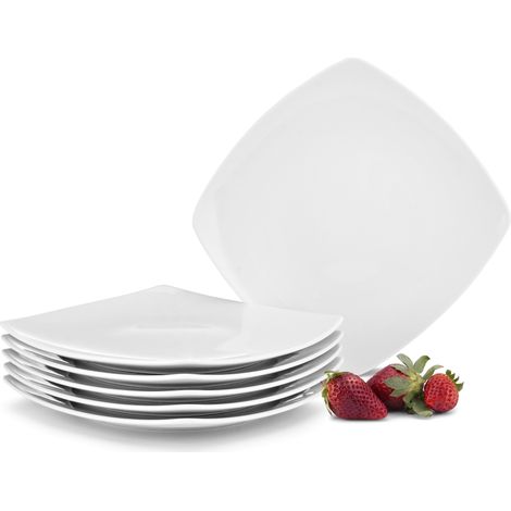 KONSIMO CARLINA Teller-Set Dessertteller 6-tlg 6 Pers Porzellan, weiß