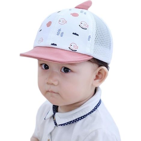 Casquette de baseball bébé, chapeau de protection solaire pour nourrisson et bébé garçon, en coton, ajustable. (1/5)