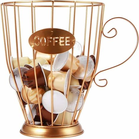 Coffee Capsule Basket, Coffee Pod Organizer, Original Design Coffee Capsule Holder, K Cup Holder, Vintage Coffee Pod Organizer for Home Cafe Hotel (1/5)