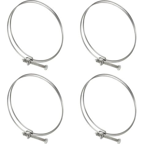 4 Pcs Collier Double Fil 155-165 mm Collier Réglable Argent (1/5)