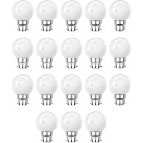 Lot de 18 ampoules Led Blanc B22 Incassables - Guirlandes guinguette - Culot baïonnette (1/5)