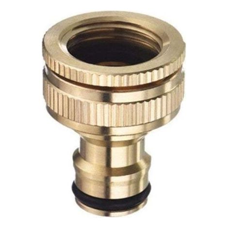 Laiton 4/6 Nez de Robinet d'arrosage à Visser débit Tap Connector Threaded Faucet Adapter, (1/4)