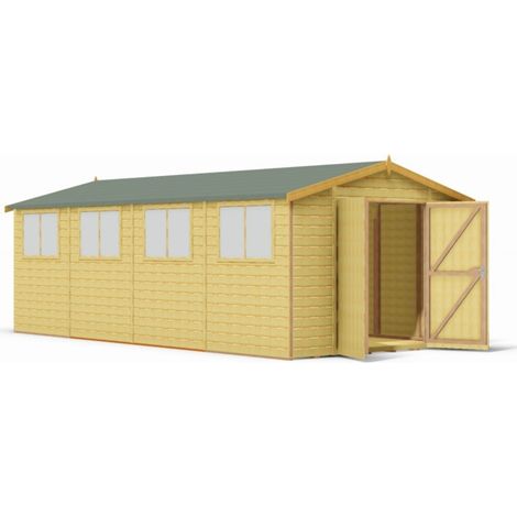 Workspace DD Tongue and Groove Garden Shed Workshop Approx 10 x 20 Feet