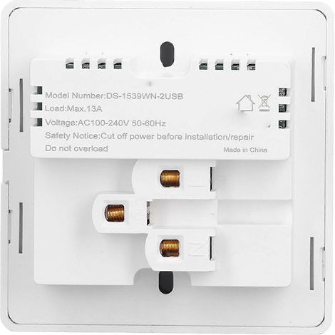 Intelligente Wandsteckdose mit USB-Schnellladefunktion, Timer, App-Fernbedienung und Sprachsteuerung, 100–240 V Wechselstrom