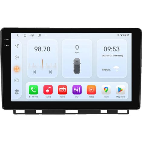 Autoradio, compatibilità con smartphone, touchscreen, compatibile con Renault Clio 5 2019 - 2012, Snapdragon 6115 Octa-core Auto CPU, 4QS B (1/2)