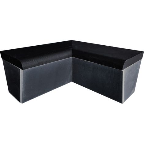 Desineo – Banc arrondi prêt à carreler en XPS – Dimensions 1000 x 470 mm – Isolation performante pour hammam – Kit complet à assembler