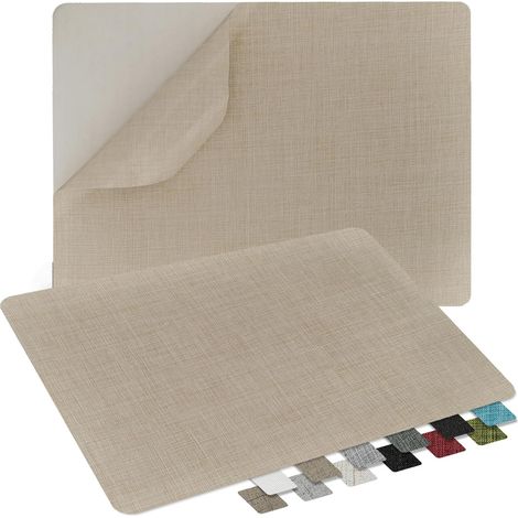 Parches de reparación para sofás - 2 unidades, 20 x 28 cm, color beige, autoadhesivos, fabricados en tejido resistente, para sofás, asientos de coche y muebles. (1/5)