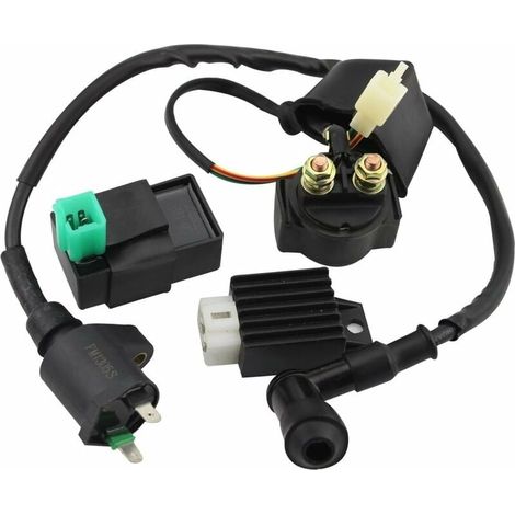 Boîte CDI Bobine D'allumage Régulateur De Tension Du Relais Du Solénoïde Du Démarreur Remplacement pour 50cc 70cc 90cc 110cc 125cc 125cc 150cc ATV Dirt Pit Bike Go Kart-LIAIKI (1/5)