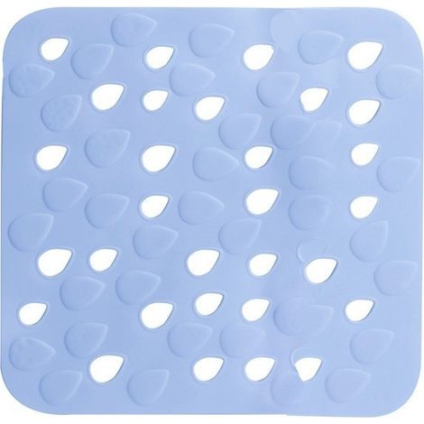 Tapis Fond de douche PVC DROPS 54x54cm Bleu Spirella (1/2)