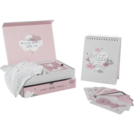 Coffret Cadeau de Naissance « Made with Love » - Rose - Atmosphera Créateur d'Intérieur (1/5)