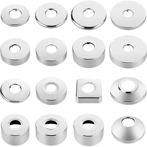 Shower Taps Diameter 25 mm Stainless Steel Cover Rosette Threaded Rosette Radiators Silver 70 x 25 (1/5)