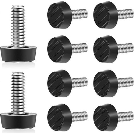 LUORNG Lot de 20 tiges filetées 1/4" UNC réglables, pieds de nivellement, niveleurs à vis pour meubles, adaptés aux tables, chaises et cuisinières (1/5)