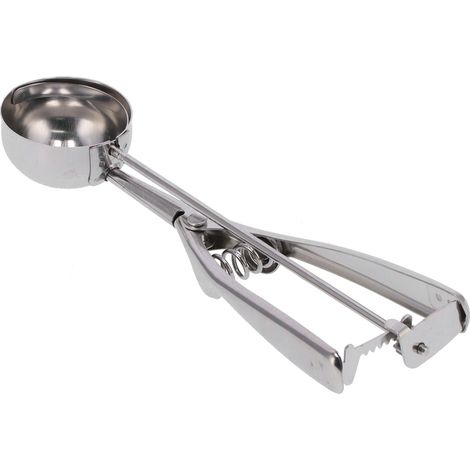 Cuillère à glace en acier inoxydable, long manche, idéale pour dessert, thé, pique-nique et cuisine, accessoire de table.