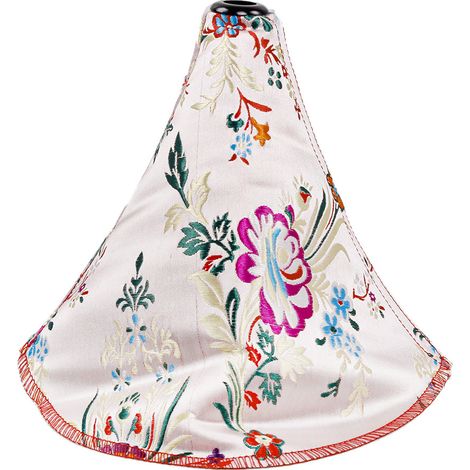 Car modification accessories, Chinese style dust cover, trendy gear shift dust cover, floral pattern - pink (1/4)