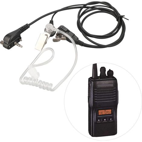 Casque à Tube Acoustique Transparent Réduction Rayonnement Portatif pour Talkie-Walkie Motorola - Lot de 5 (1/5)