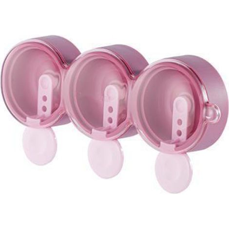 Moule à glace silicone 3 cavités forme donut violet corail flexible alimentaire facile démoulage pour desserts glacés maison (1/5)