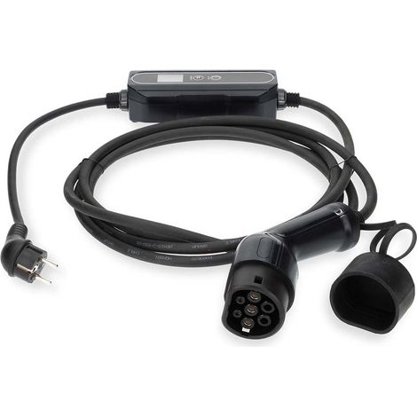 Cargador portatil para vehiculos electricos at n05v3v3 f 3g15 1380 2300 3680 w 6 8 10 13 16 a 1 phase 500 m negro caja carton