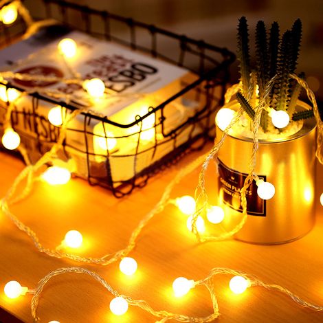 Guirlande Lumineuse - 80 LED Boules Dépolies - 10 m - Alimentation USB - Pour Décoration Intérieure Extérieure - Lot de 1 (1/5)