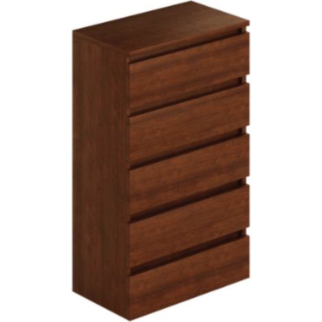 Cassettiera 5 cassetti 75x40x127 noce antico MONTATA (1/2)