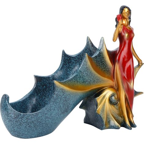Figurines Féminines Porte-Bouteilles, Support de Vin pour Comptoir de Bar - Décor d'Intérieur Accessoire Maison BS023‑2 Rouge (1/5)