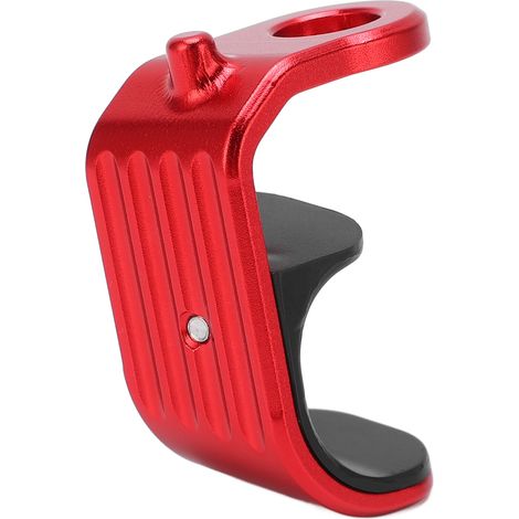 E-Haken für Fahrräder aus polierter Aluminiumlegierung und Kunststoff, leichtes Design, E-förmiger Haken für Brompton, Rot (1/5)