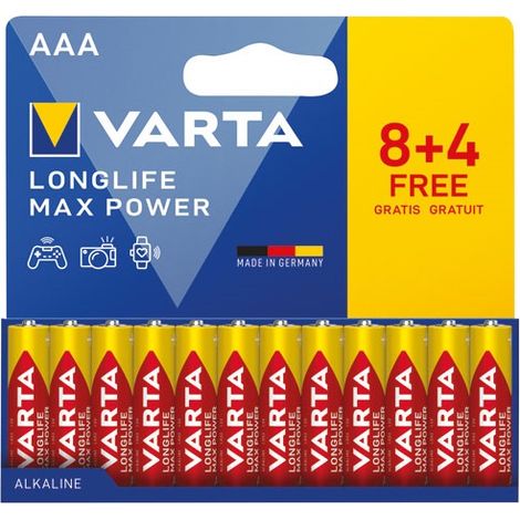 Longlife Max Power AAA/LR03 Batterien 8+4 Angebote - Varta