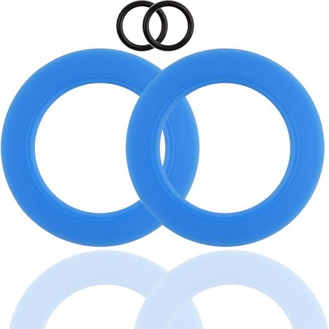 Confezione da 2 guarnizioni di ricambio per valvola della cassetta WC 7301111-0070A - Silicone a tenuta stagna - Blu (1/5)