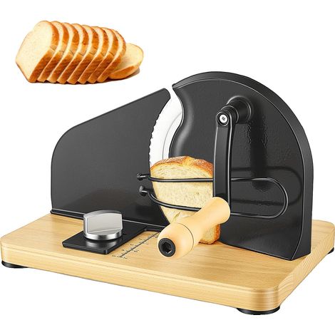 Manueller Brotschneider, Edelstahl, einstellbare Schnittstärke, orange (1/2)