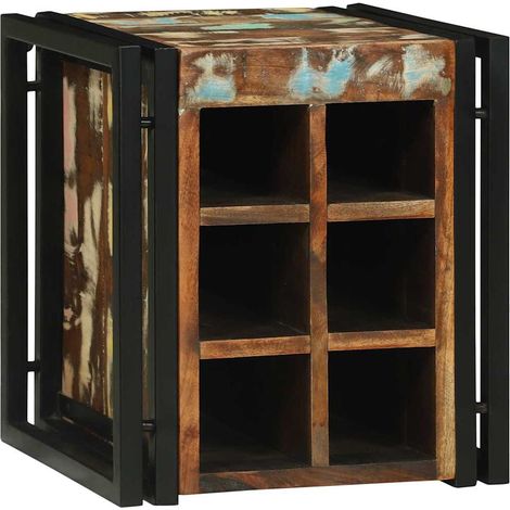 Étagère à vin 35 x 35 x 39 cm Bois Recyclé Solide (1/5)