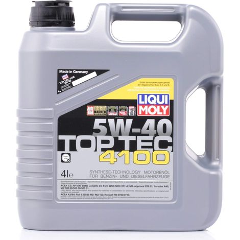 LIQUI MOLY 5 W40 HUILE MOTEUR 4 L 4100 5W-40