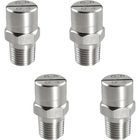 4 Pièces Buse Haute Pression, Buse Pulvérisateur, Gicleur Acier Inoxydable, Buse Brumisation, Lance Nettoyeur Accessoire, pour Pulvérisateur à Pression avec Ouverture, Connexion Filetée 1/4