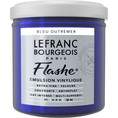 Peinture vinylique - Flashe - Bleu outremer - 043 - Lefranc Bourgeois - 125ml