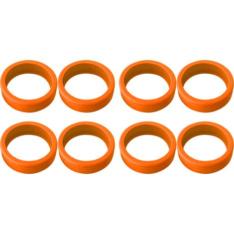 8 pièces housses silencieuses amortissantes pour roues de valise, protection en silicone anti-choc - Orange (1/5)