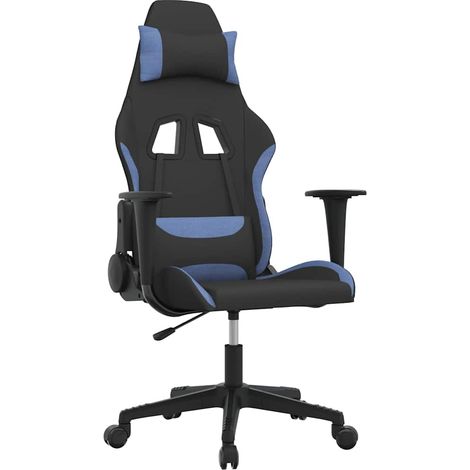 Maison Exclusive - Sedia da Gaming Nero e Blu in Tessuto (1/5)