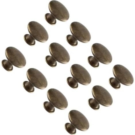 Boutons de meuble en laiton antique, lot 12, poignées alliage (1/5)