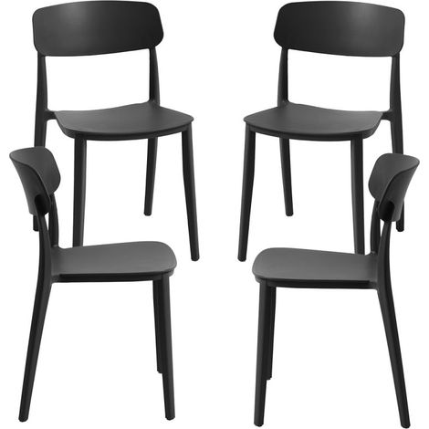 Packs Sillas Jardín - Pack 4 Sillas Bri - Negro (1/5)
