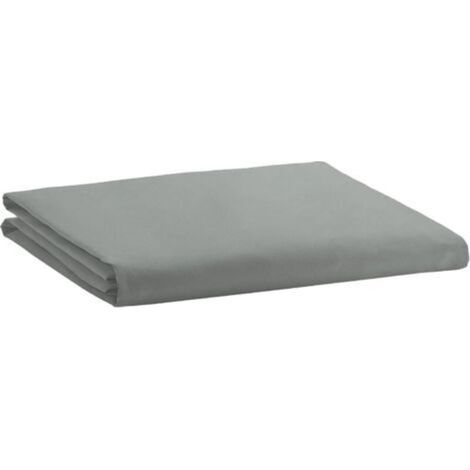 Spannbettlaken aus hellgrauer Mikrofaser, 150 x 200 x 30 cm - Crezuo