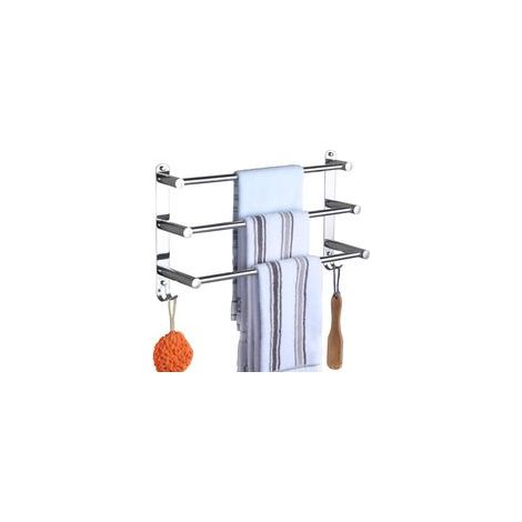 50CM Porte-Serviettes Barre Porte-Serviette Acier Inoxydable Chrome Barres Porte Serviette Mural Support Rétractable 49-90cm Porte Serviettes Barres avec Crochet