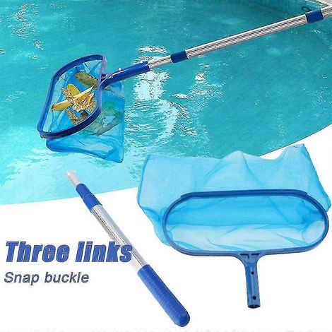 Écumoire de piscine, dispositif de nettoyage à mailles profondes avec tige, nettoyage de piscine, accessoires de piscine. (1/5)