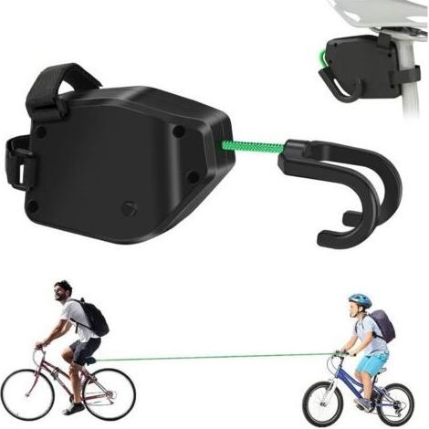 Barre de traction pour vélo enfant 2,5 m – Nylon élastique – Capacité de charge 250 kg – Système de remorquage facile à installer (1/5)