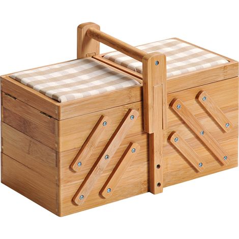 Nähkasten aus Bambus, H. 19 cm, Kesper